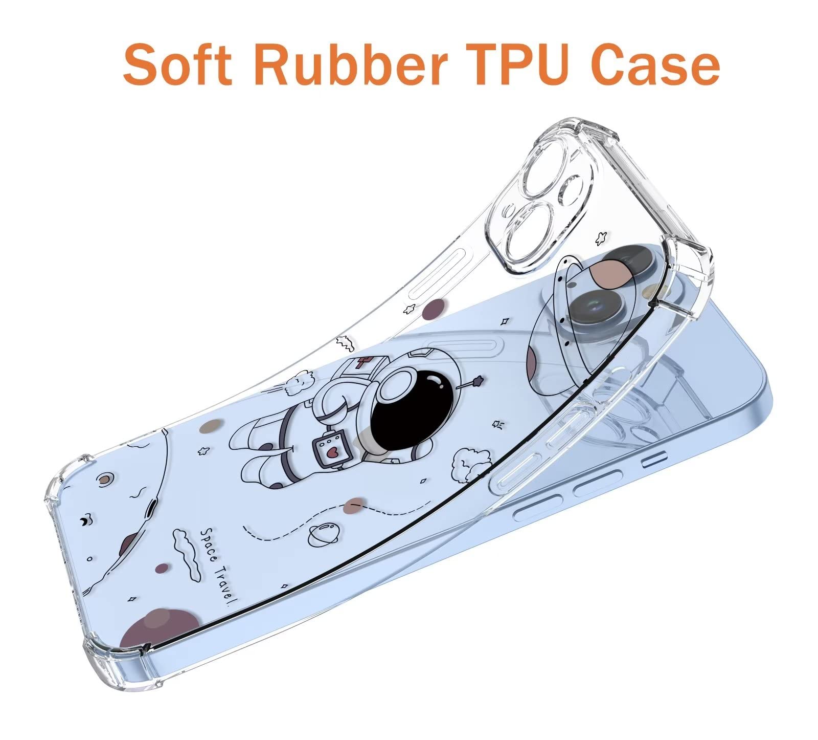 HONLEN Coque Pour Honor 70 Lite 5G / Honor X8 5G / Honor X6 Étui, (6.5" Inches) Transparente Dégradée TPU Silicone Quatre Coins Renfort D'angle Case