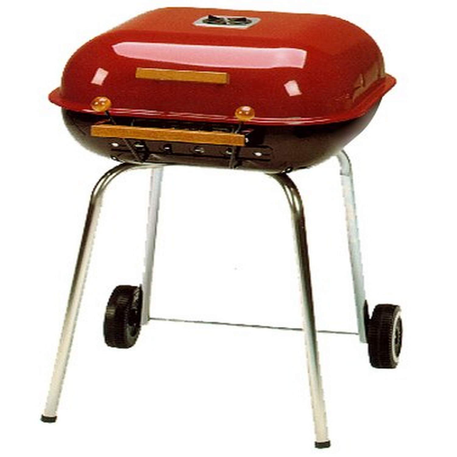 MECOAmericana The Swinger with an adjustable six-position cooking grid in red