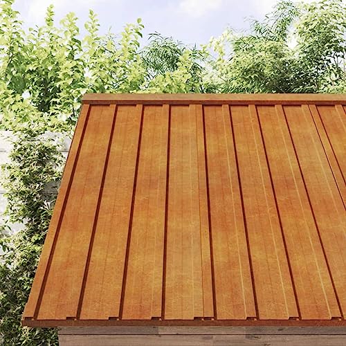 IKAYAA 36x Paneles para Tejado 100 x 44 cm, Chapa Tejado, Techo para Garaje Caseta Placa Cobertizos corten Oxidado
