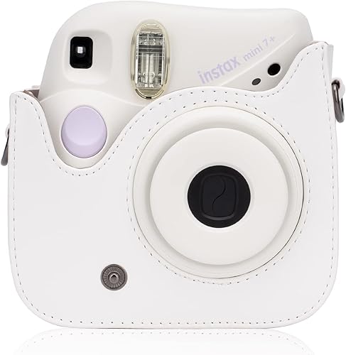 Miniatura 5 de Frankmate Funda protectora para cámara instantánea Fujifilm Instax Mini 7+, cuero vegano premium Instax Mini 7 Plus con correa ajustable extraíble