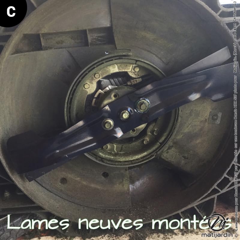 Matijardin - Lames tondeuse compatible avec Honda HRX 537, HRX 537 VKEA. Les 2