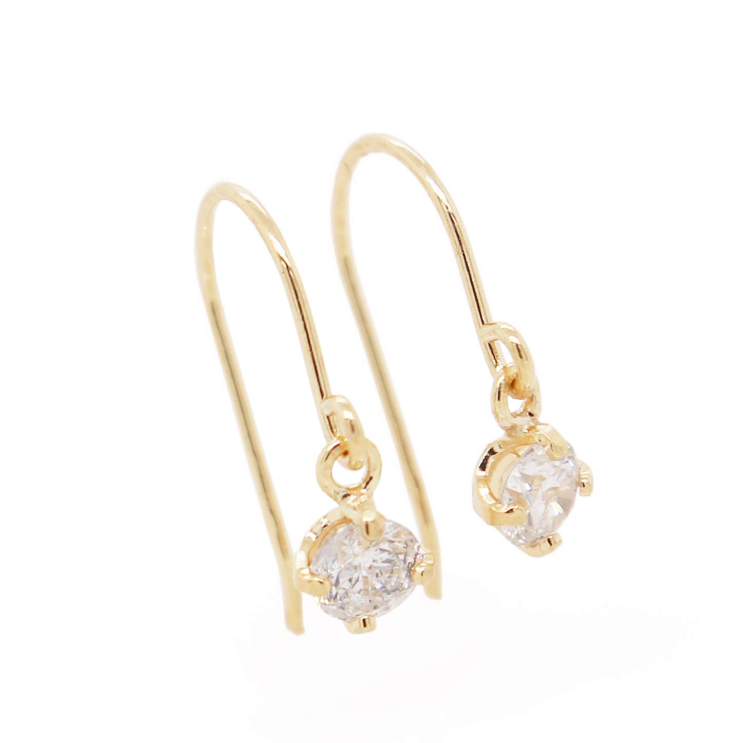 Amazon | 【KASHIMA】K18 0.1ct ダイヤモンド 一粒石 アメリカン 