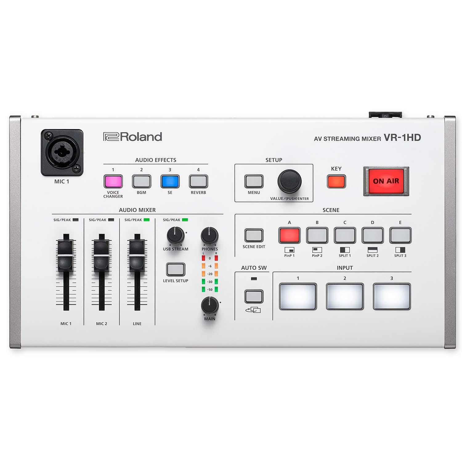 Roland VR-1HD A/V Table de mixage en streaming avec casque Keepdrum