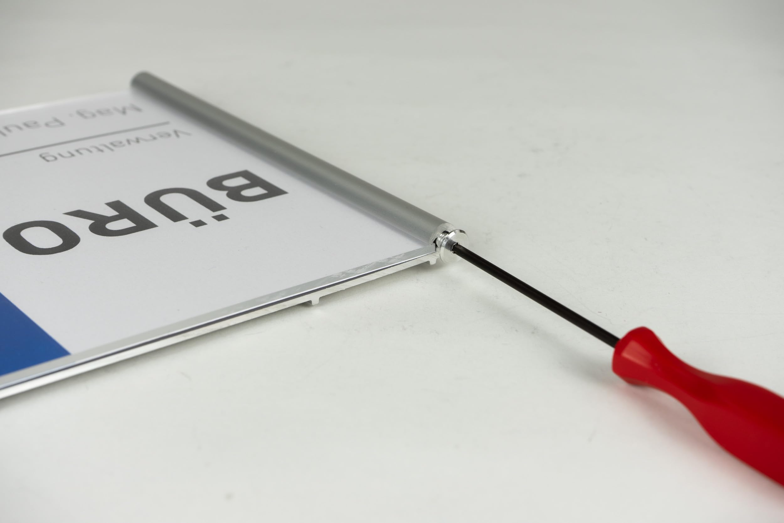 PLANO Türschild 162 x 148,5 mm - 5er-Set Büroschilder zur Wandmontage, Acryl-Namensschild für Büro und Praxis