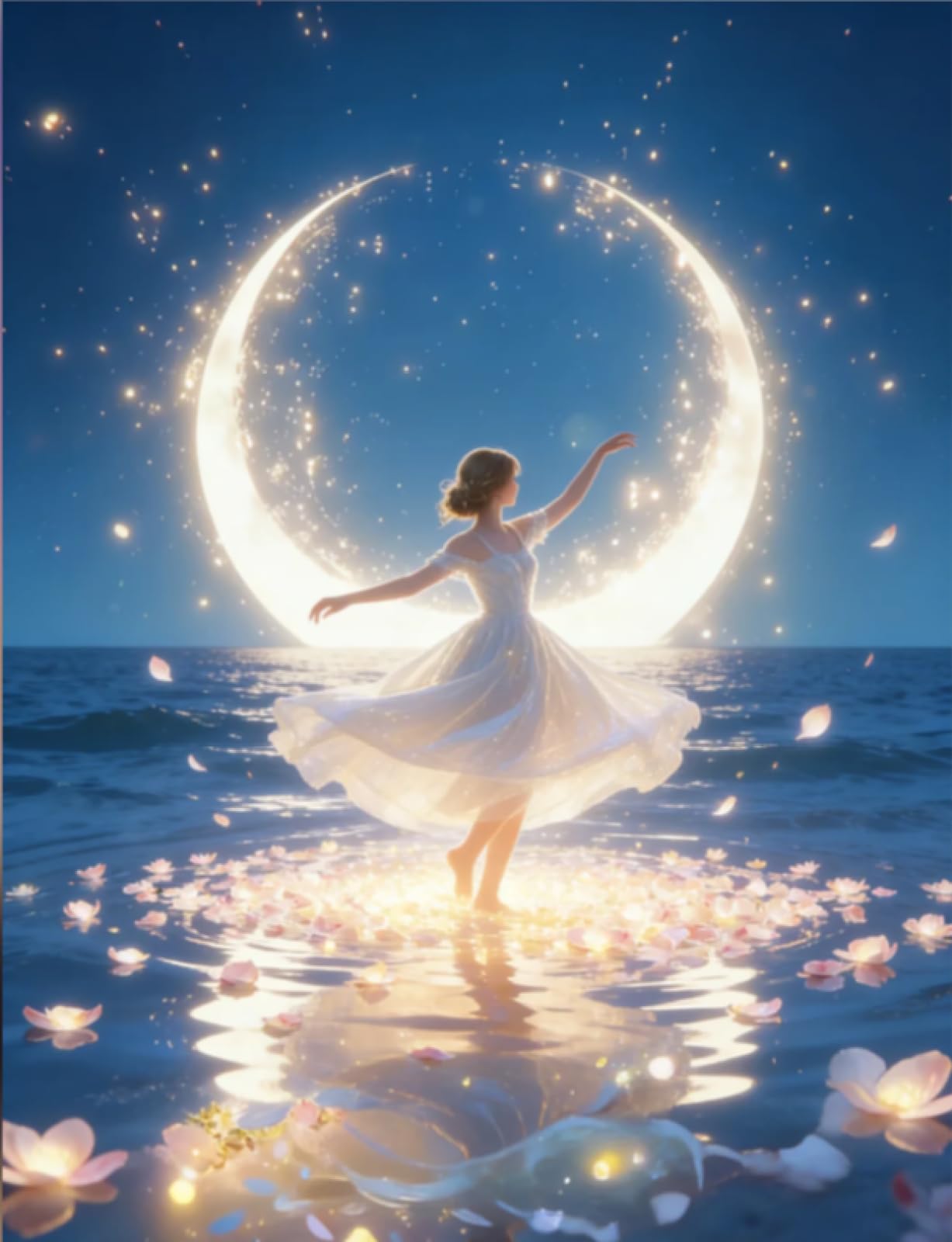 Stithej Cross Stitch Kit Stamped Dancer for Adult Beginner