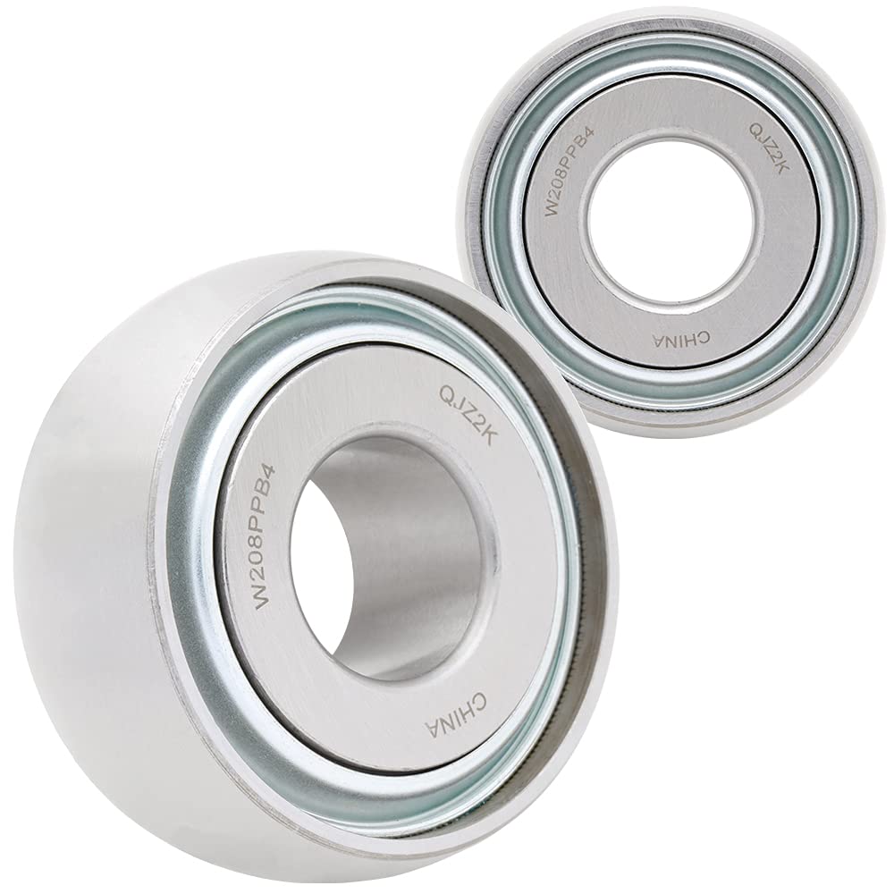 [2-Pack] W208PPB4 - Agricultural Bearing with 1.188" Round Bore, 3.149" Flat Outside Diameter, 1.187" Inner Race Width, 0.787" Outer Race Width, Farm Equipment