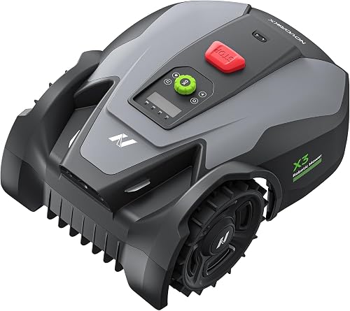 NovorikX X3 Robot Lawn Mower with RTK+Dual AI Vision,Wire-Free 1/4 Acre Robotic Lawnmower,Zero-Edge Cutting,APP Control,Cutting Height 0.98"-2.36", 35% Slope,Flexibly Adapts to Various Types of Lawns