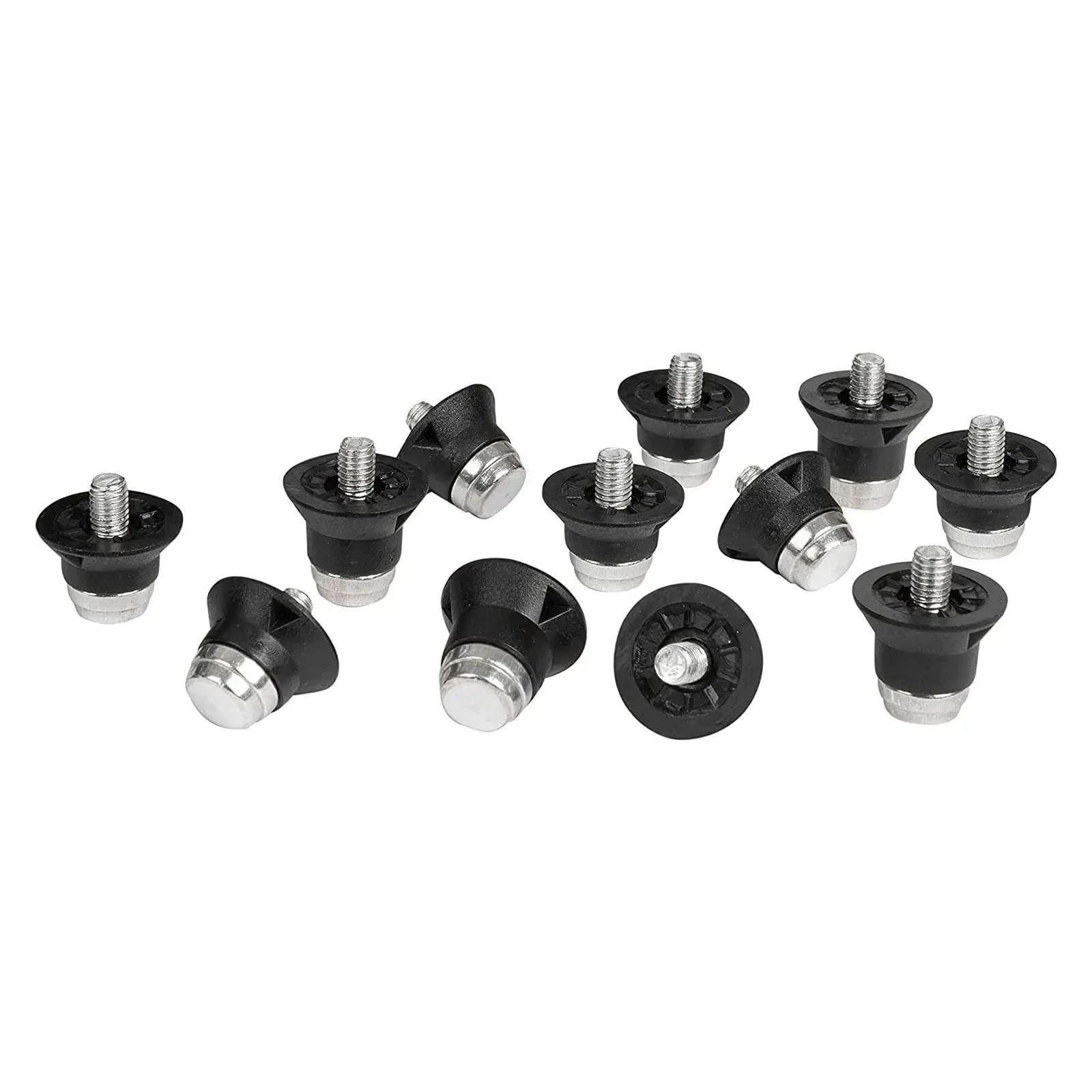 12 Tacchetti Di Ricambio Per Scarpe Da Calcio – Filettati M5, 16 Mm, In Plastica E Metallo, Nero, Universali