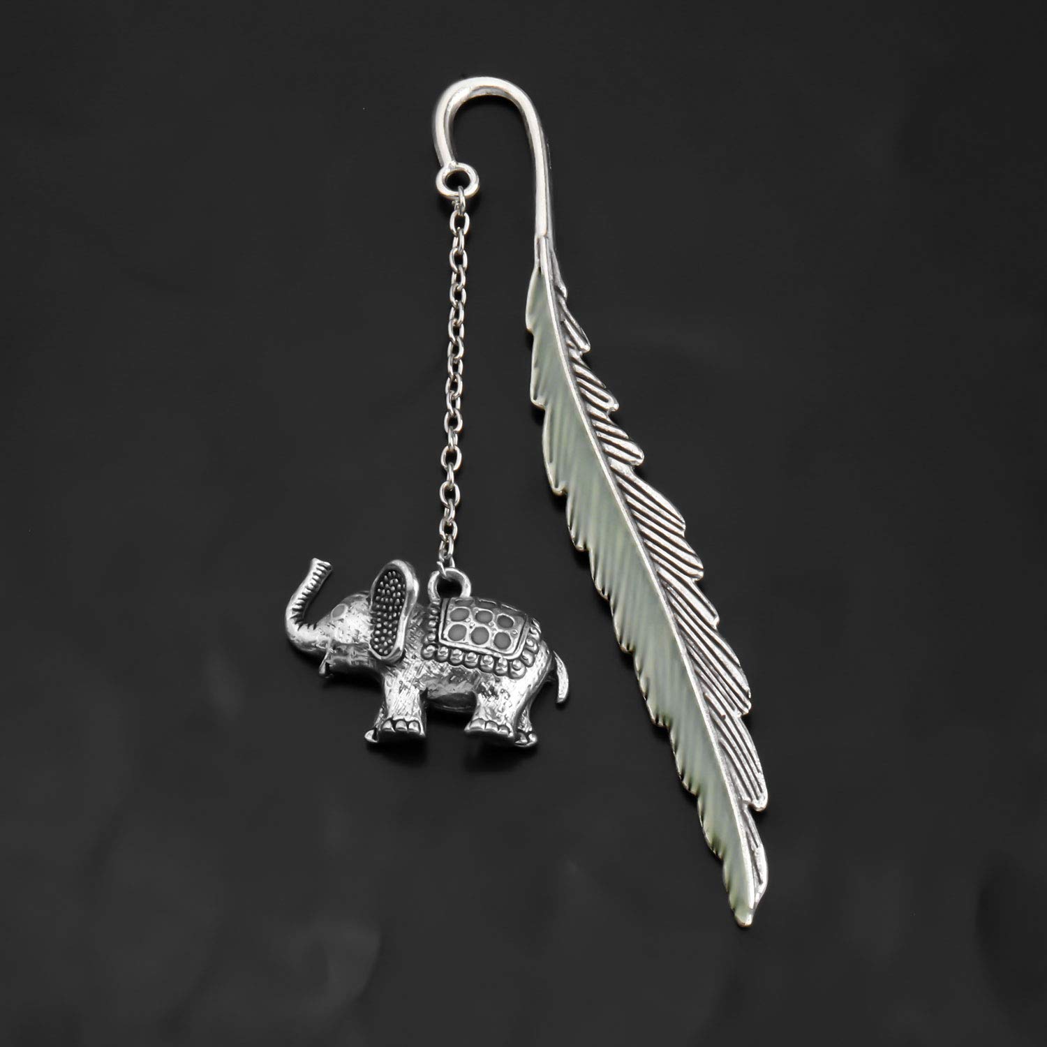 MYSOMY Luminous Bookmarks - Elephant Gifts for Book Lovers, Silver - Image 2