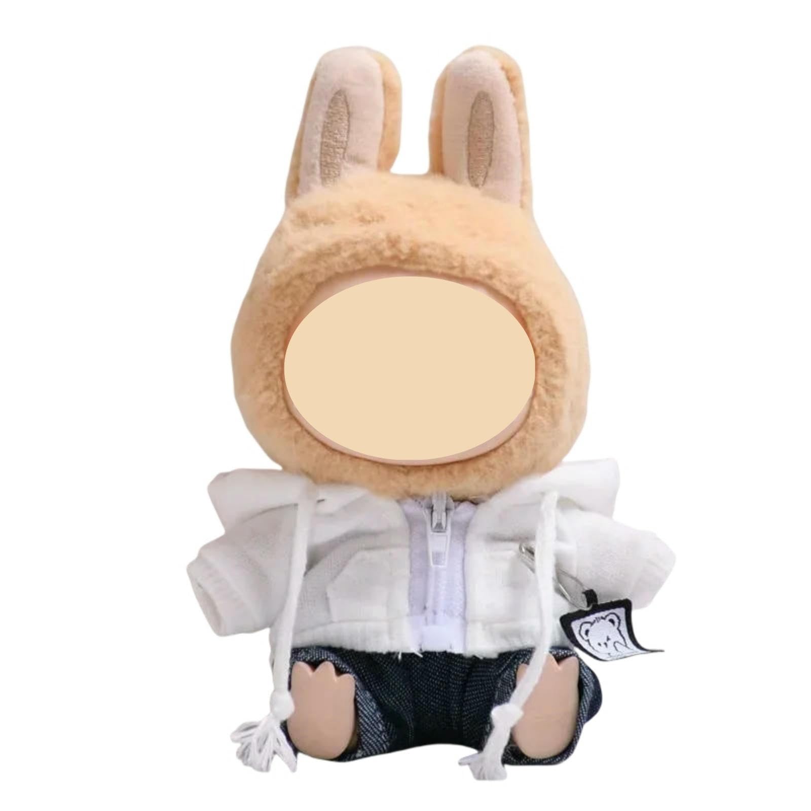 Vectella Labubu Engel-Federkleid Set - Schwarz-weiß Outfit Für 17cm Puppen