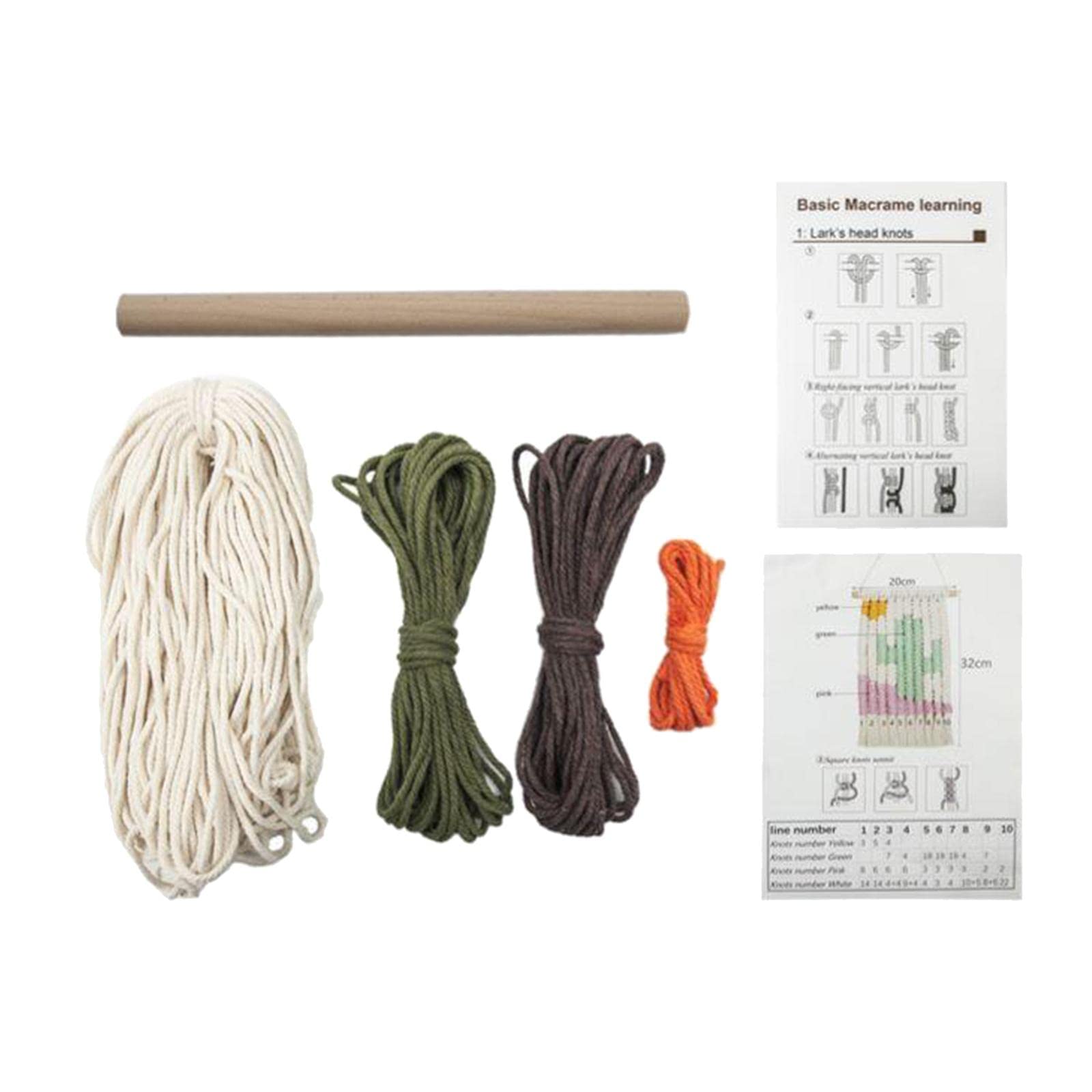 MERISHOPP Macrame Cactus Wall Hanging Cotton Rope Tapestry Handmade DIY Craft Chic Art|Home & Garden|Home D?©cor|Tapestries-image-40