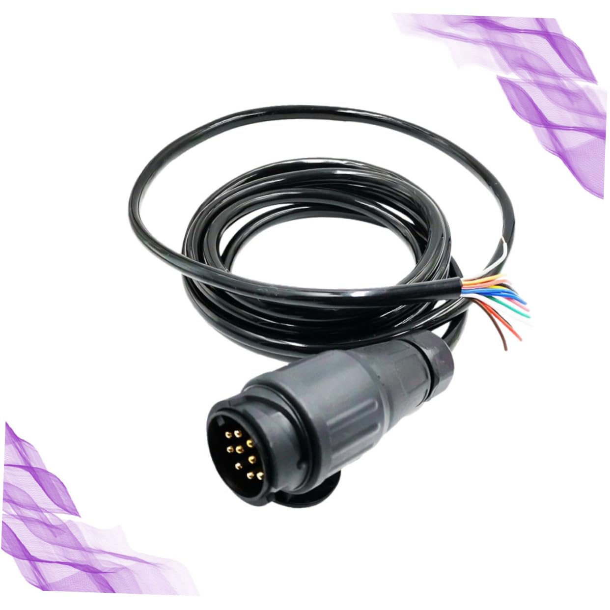 Genérico Conector De Enchufe De Coche De 13 Pines A 7 Pines Cable De Enchufe De Agujero Redondo Convertidor De Remolque