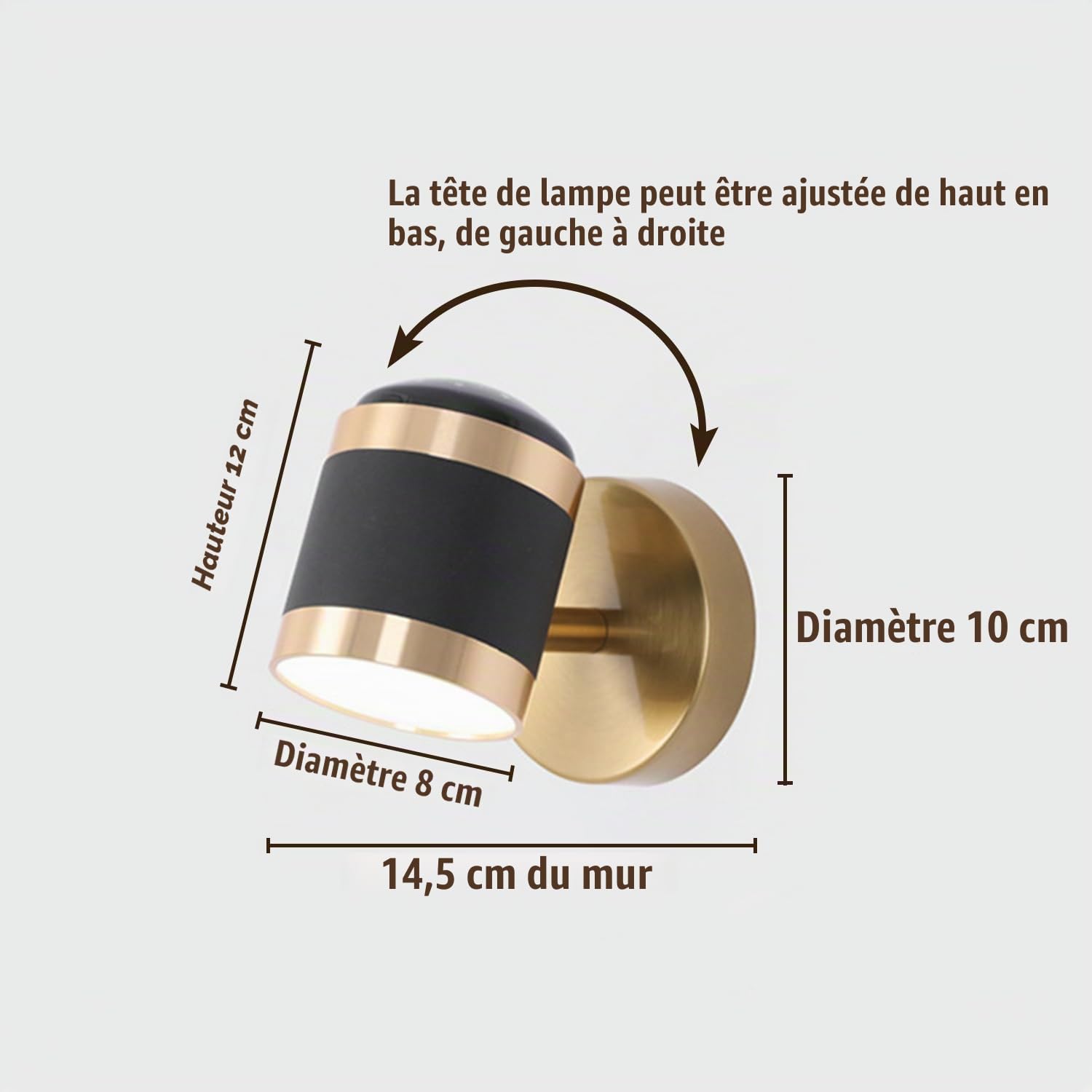zhxinashu Applique Murale LED Étoile, Applique Orientable pour Chevet