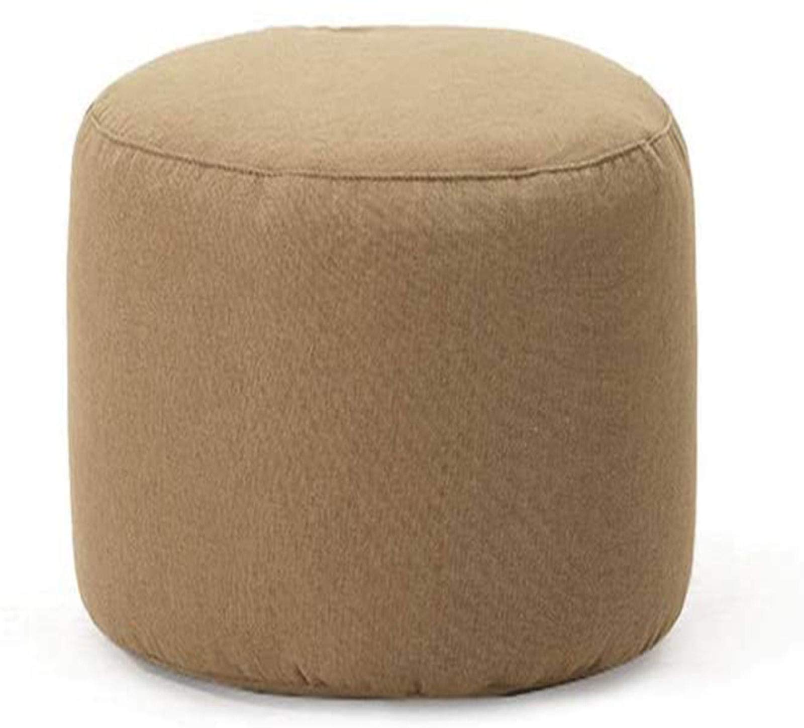 Banc de salon moderne en tissu marron, repose-pieds design haut de gamme