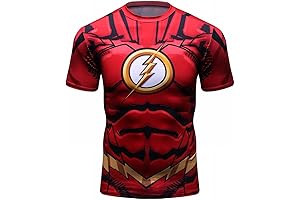 Flash Costume Men's Fitness Tight Shirt