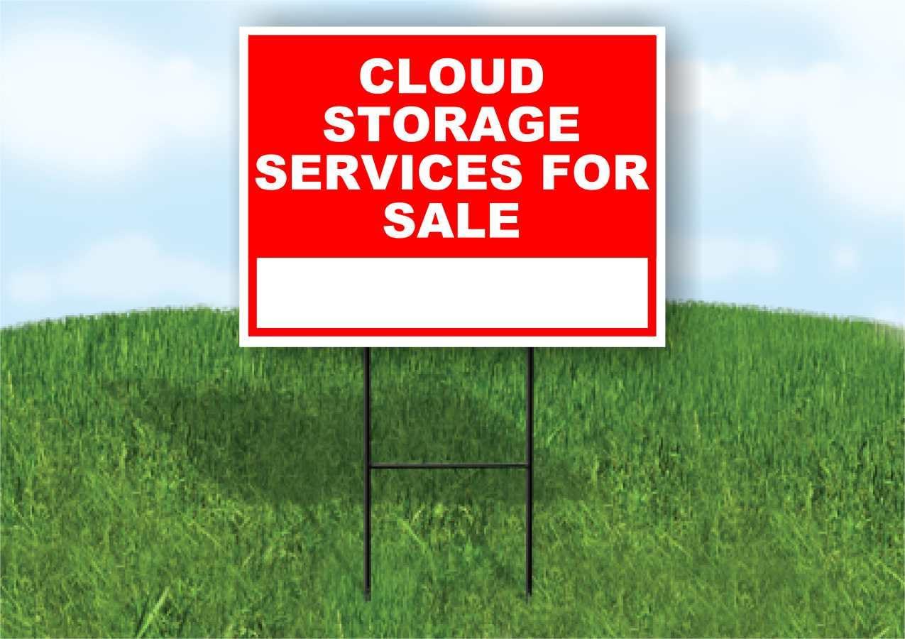 Cloud Storage Services for Sale Write On Me Red 18×24 in Single Sided Yard Road Sign w/Stand