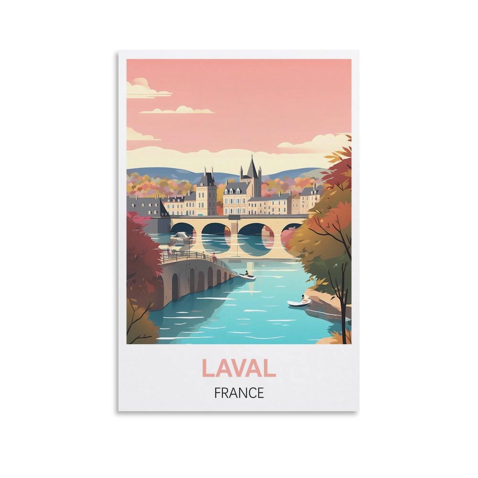 Nprzm A295 Vintage Metal Tin Signs Laval France Wall Poster Retro Tin Sign Metal Plaque For Bar Wall Decor Home Living Room Wall Art Decor 15X30cm