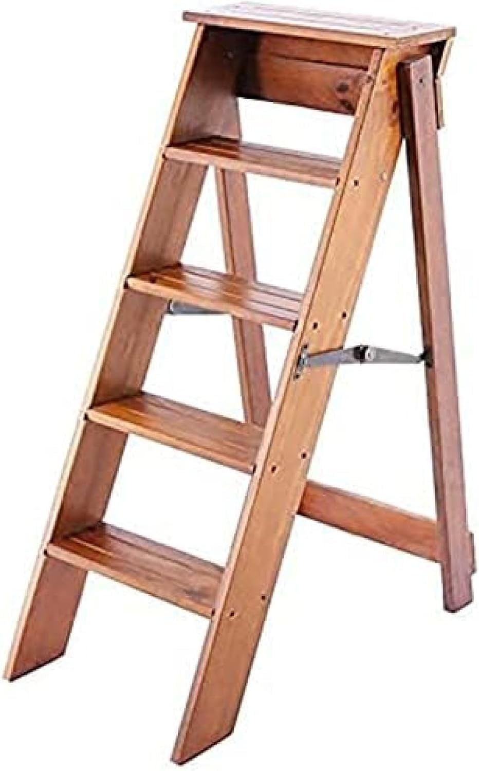 Escabeau en bois pliant 5 marches multifonction 150kg