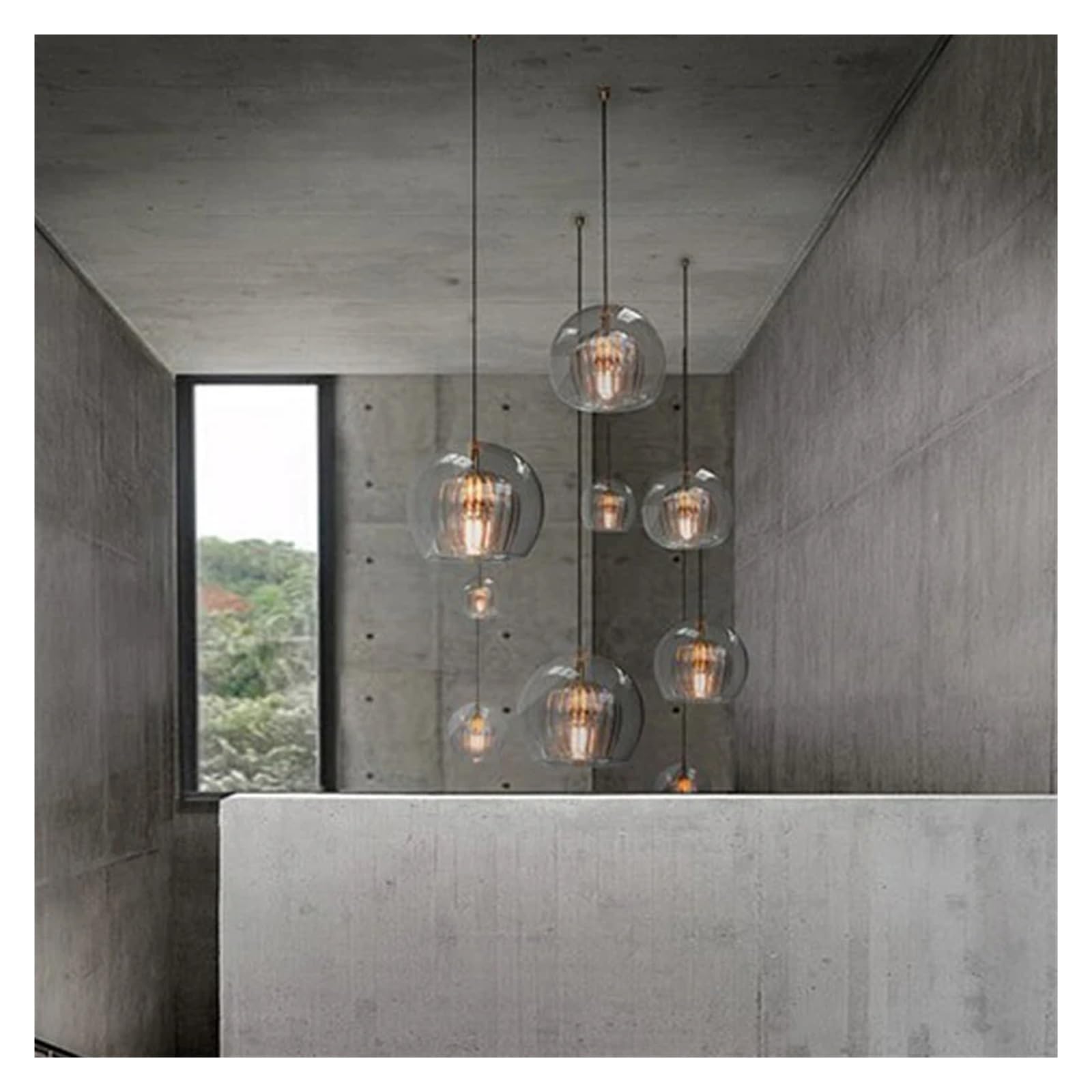 Genérico Lámparas de araña, Lámpara colgante de cristal calabaza, lámpara comedor, decoración muebles cocina nórdica, accesorios iluminación LED techo, Compatible with colgar(25cm)