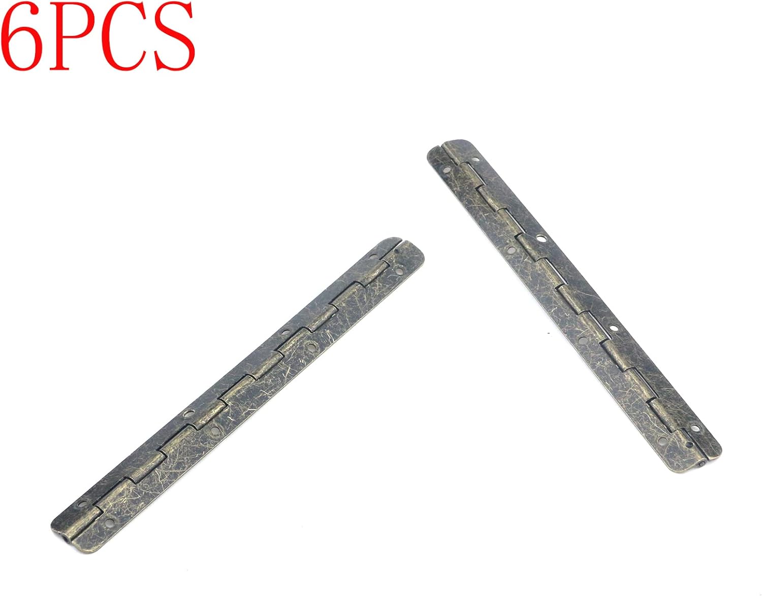 MY MIRONEY 5.91" x 0.67" Antique Bronze Hinges Metal Piano Hinge Long Folding Butt Hinges Hardware Wooden Box Gift Box Hinge Cabinet Gate Door Hinge with Screws Pack of 6