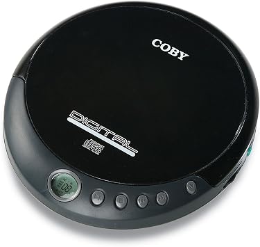 Coby CXCD109BLK Personal CD Player with Stereo Headphones, Black