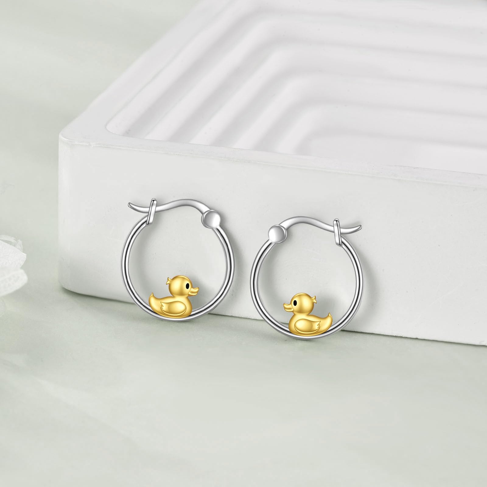 POPLYKE 925 Sterling Silber Hochlandkuh/Kuh/Axolotl/Kaninchen/Krokodile/Unicorn Ohrringe für Frauen Tiere Ohrringe für Mädchen