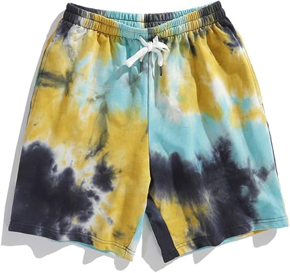 mens tie dye cotton shorts