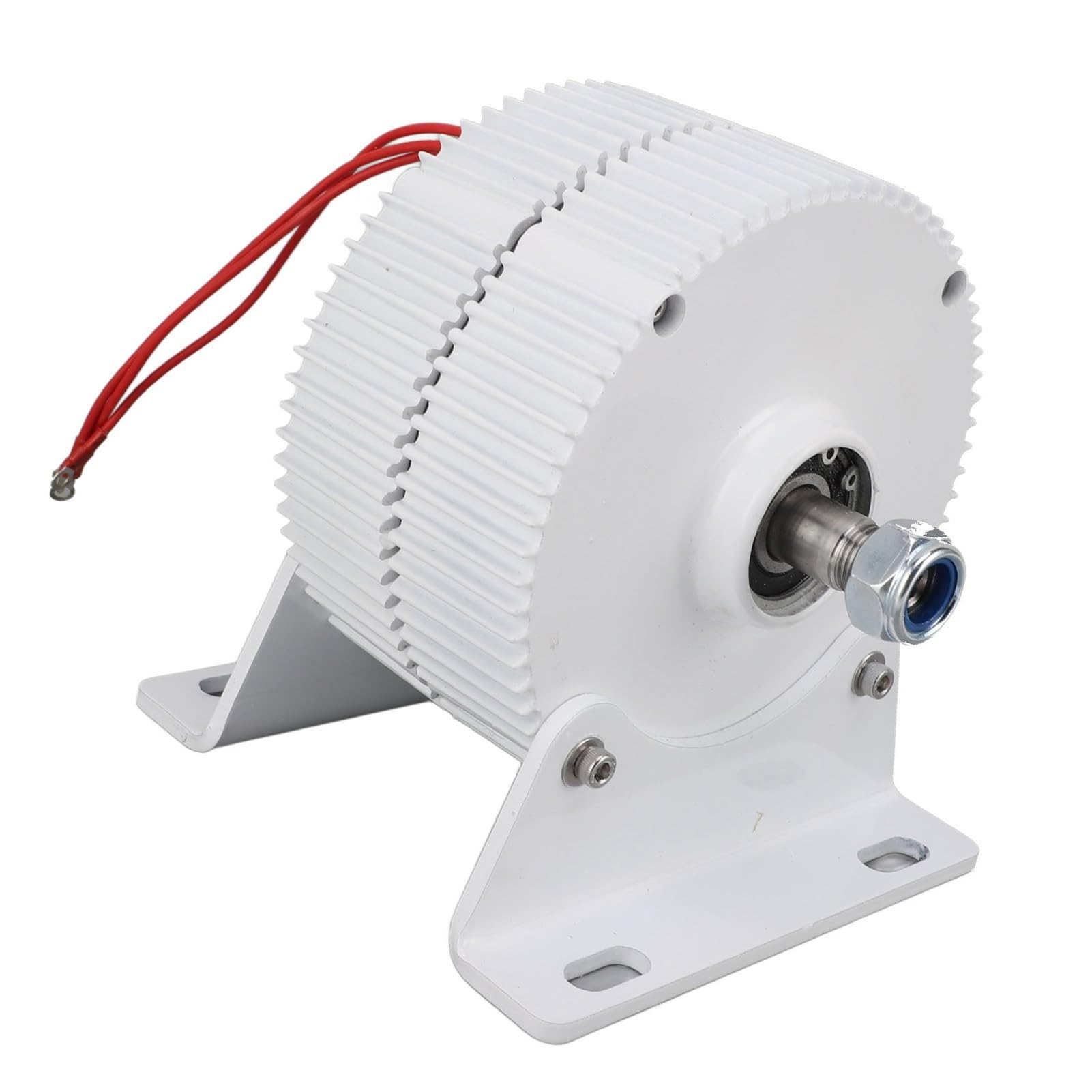 Aramox Alternatore Trifase Generatore a Magnete Permanente da 24 V Design Sincrono a Doppio Albero in Lega di Alluminio Montaggio su Base Compatta per Sistemi di Turbine Eoliche Verticali o (400W)