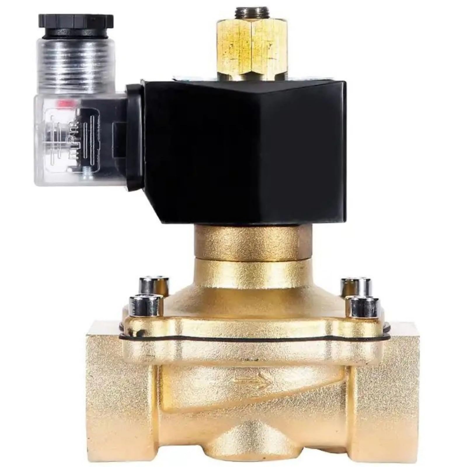 Válvula solenoide de latón de 3/8 con apertura constante y acción directa magnética 24V