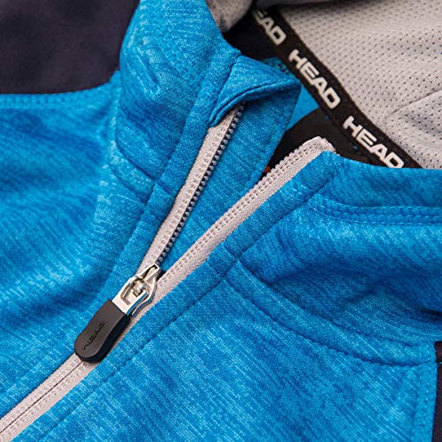 HEAD Girls' Performance Track Jacket Hoodie (Blue Heather, Medium)3