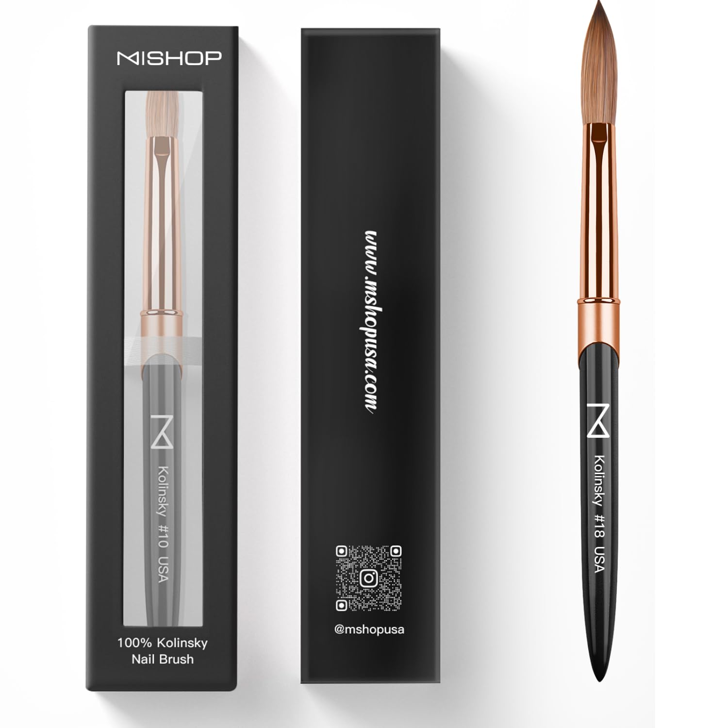 M – Regal 100% Kolinsky Acrylic Nail Brush | Professional Acrylic Nail Sculpting & Application Brush | Premium Nail Art Tool for Nail Technicians &