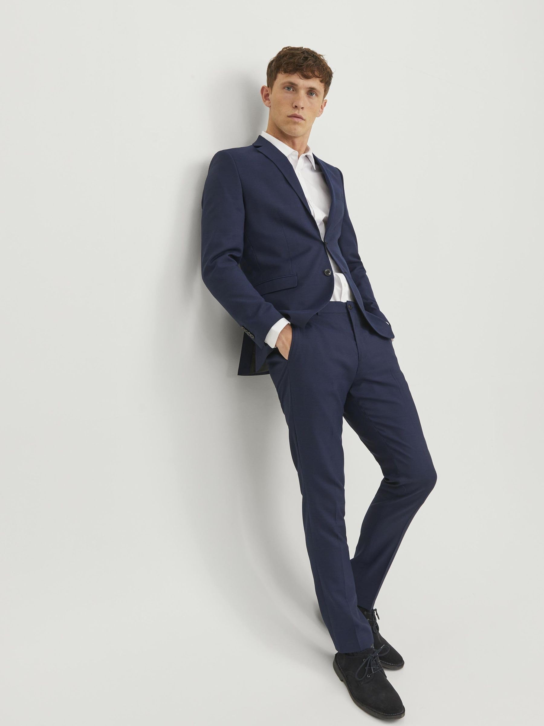 JACK & JONES Single Breasted Blazer And Tailored Trousers JPRSOLARIS Super Slim Fit Suit