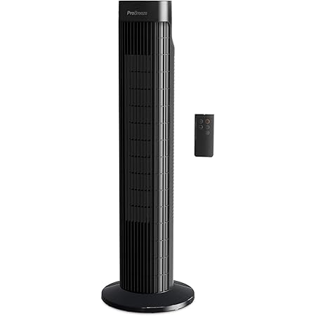 Amazon Co Jp Pro Breeze タワーファン 扇風機 たて型スリム パワフル送風 自動首振り 風量3段階 静音 リモコン付 ホーム キッチン