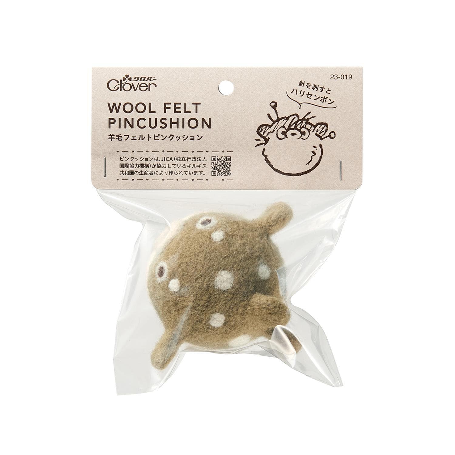 Amazon | Clover 羊毛フェルトピンクッション 〈ハリセンボン〉 23-019