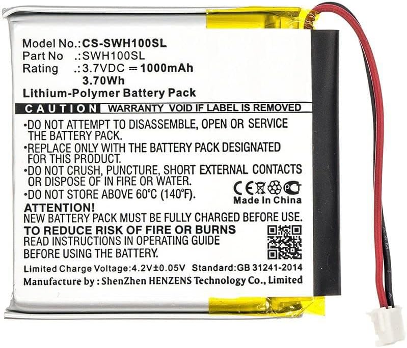 CoreParts Battery for Wireless Headset 3.70Wh Li-Pol 3.7V 1000mAh, 1588-0911, SM-03, SP 624038 (3.70Wh Li-Pol 3.7V 1000mAh Black for Sony Wireless Headset WH-1000xM3)