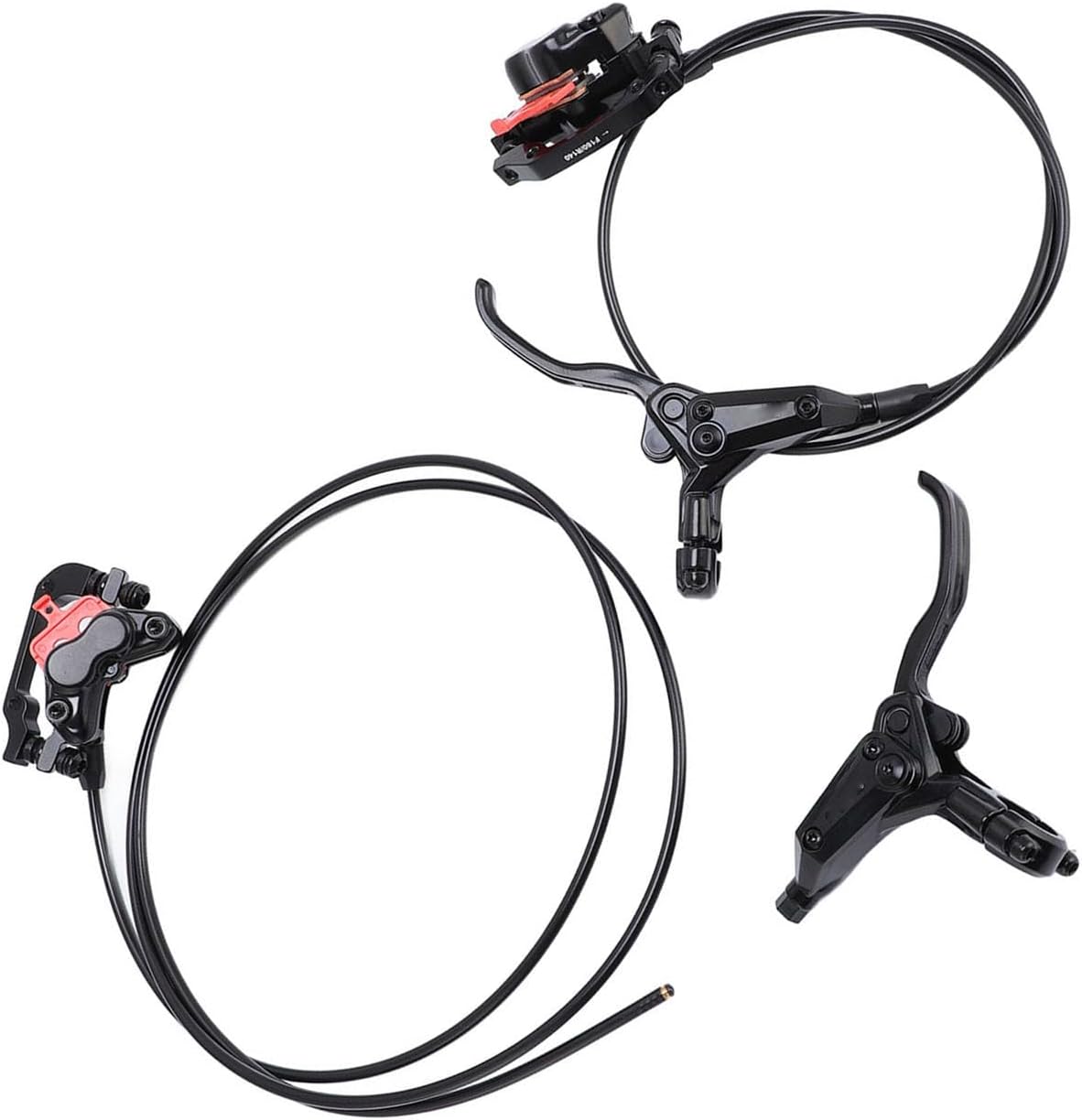 Hydraulic Disc Brake Set Efficient 4 Piston Front and Rear Caliper for Off Road Cycling Aluminum Alloy Lightweight for Cycling Enthusiasts
