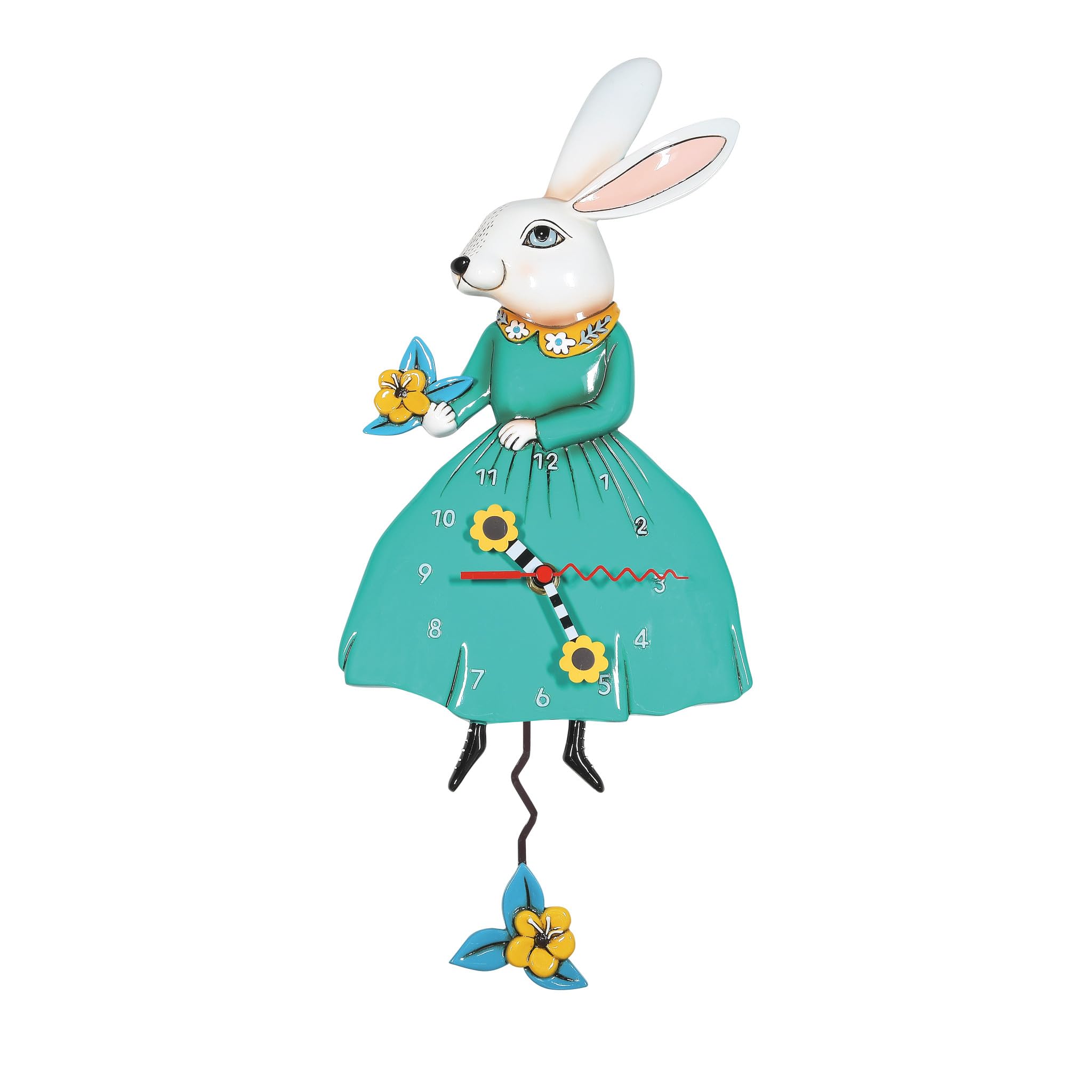 Enesco Allen Designs Bunny Desk Clock - I'm All Ears 7.09 Inch Hand-Painted - View #4
