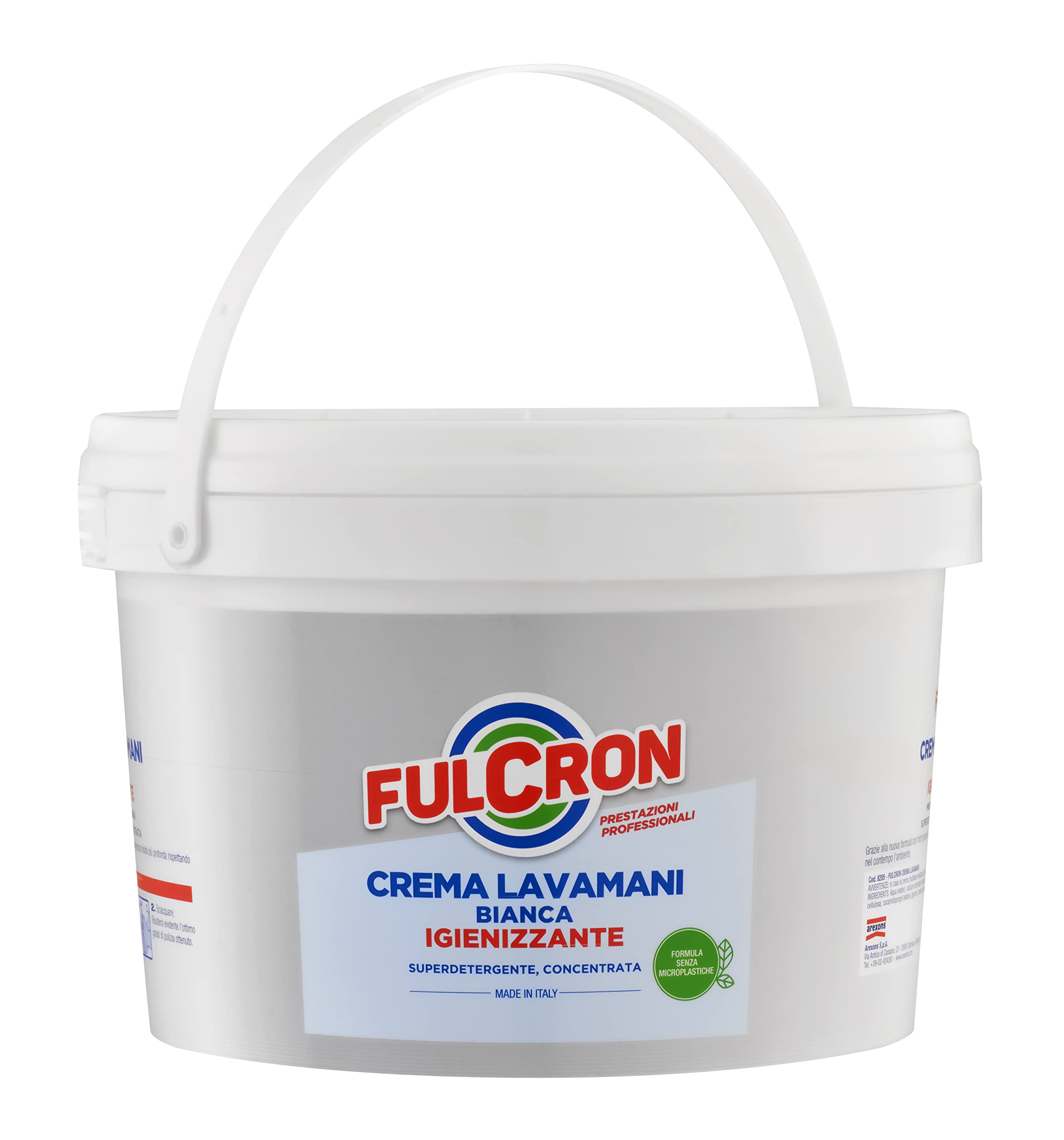 FULCRON 8205 Crema Lavamani Fluida Igienizzante 4 L, Uso Industriale, Bianco