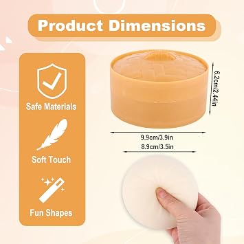 Squishy Dumpling, Steamed Bun Giant Squeeze Dumpling Soft Adorable Food-Shaped Gadget Fidget for Adults Office Classroom Focus or Travel Companion