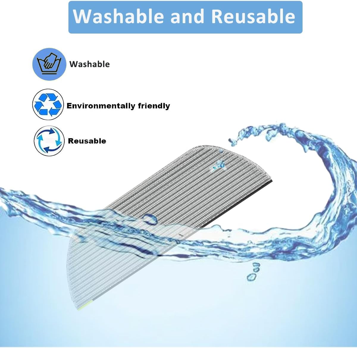 Replacement Mop Pads Compatible with Shark AV2800ZE RV2820YE RV2820ZE AV2820S AV2820AE RV2800AE RV2800S PowerDetect Never Touch Pro Robot Vacuum,Washable Reusable Replacement Microfiber Soft Mop Pads - 7