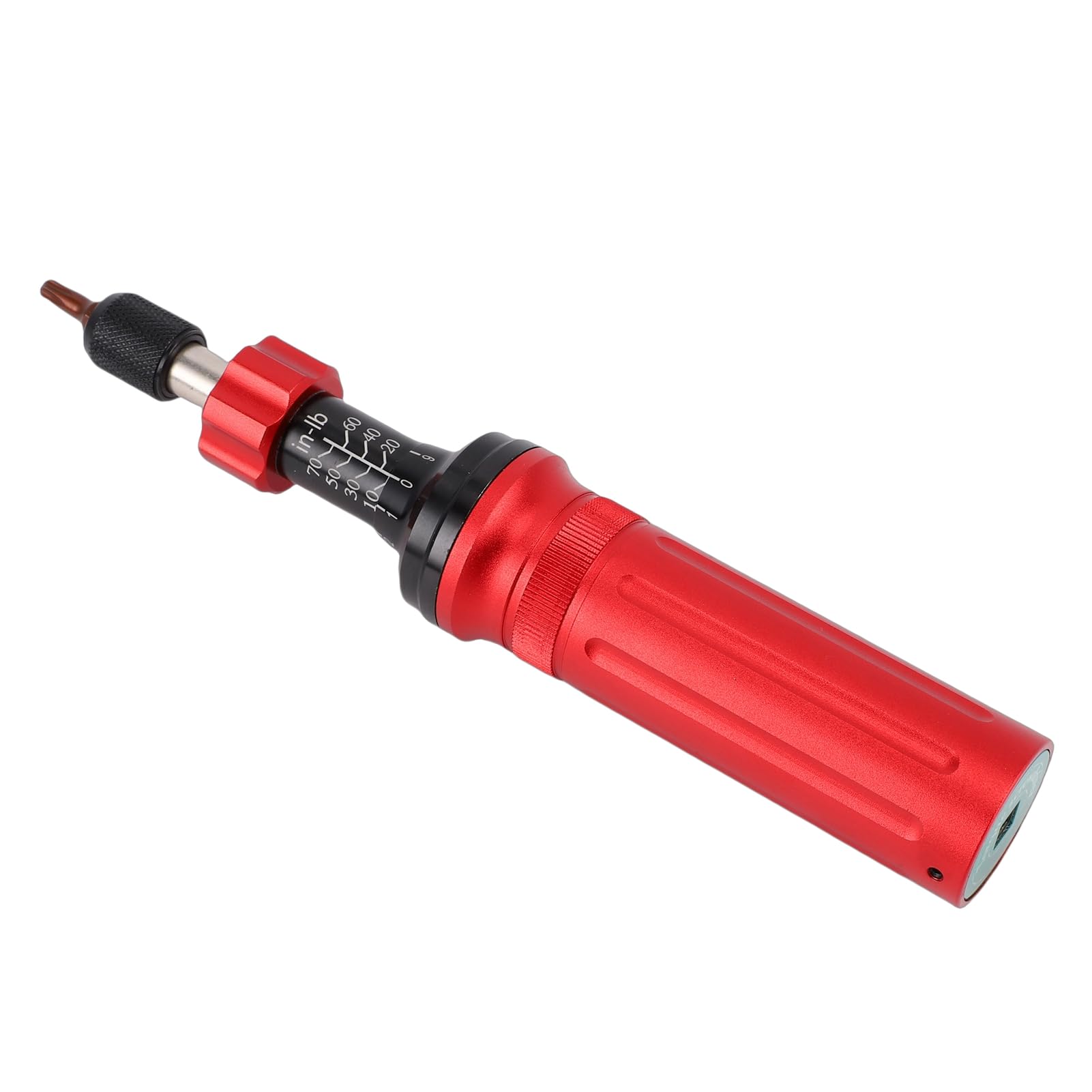 Asixxsix Destornillador Dinamométrico, Rango de 10-70 in Lb, Llave Dinamométrica Preestablecida de 1/4, Destornillador en Pulgadas con Puntas de Acero S2 para Reparación de Bicicletas, Mantenimiento