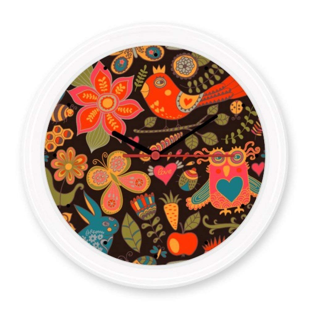 Horloge murale silencieuse animaux fruits pour égayer la chambre d'enfant et le salon