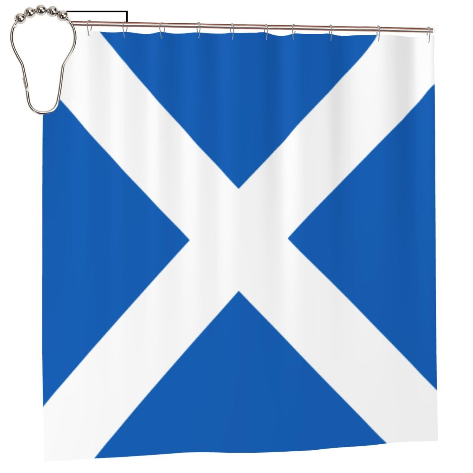 KLGRTJHK Scottish Flag Shower Curtain 72x72in Bathroom Curtain﻿