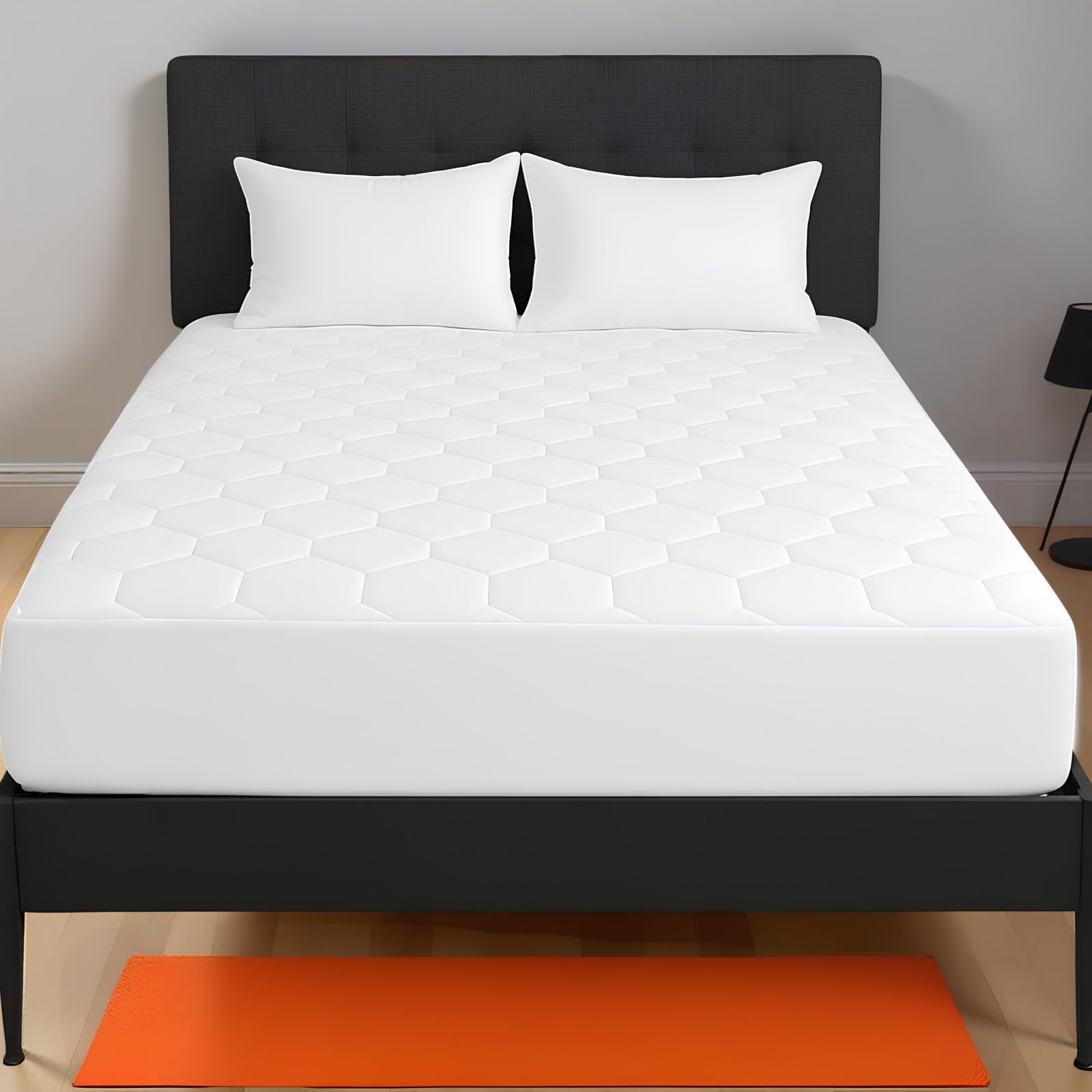 Quilted Small Double Mattress Protector (122x190 cm) – 30 cm Deep Skirt – Soft, Breath...