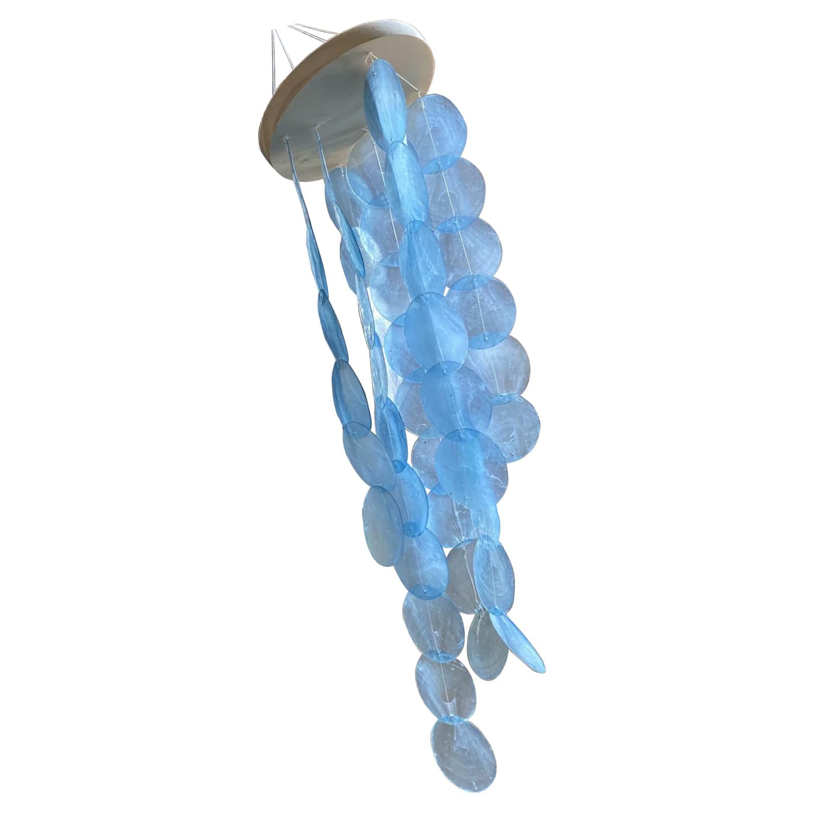 Buxuaaaa Capiz Shells Windchimes for Garden Decoration Enhances Outdoor Decoration with Soothingly Sounds Coastal Windchimes