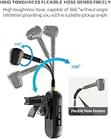 Vista 4 de EBJ Sistema de micrófono de saxofón UHF inalámbrico, micrófono de instrumento de clip, saxofón y trompeta, ecualizador preestablecido y nivel de eco