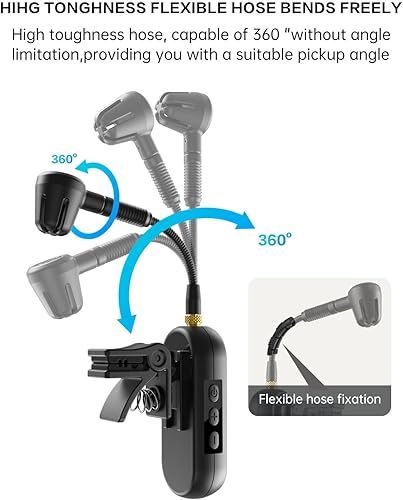 Miniatura 4 de EBJ Sistema de micrófono de saxofón UHF inalámbrico, micrófono de instrumento de clip, saxofón y trompeta, ecualizador preestablecido y nivel de eco
