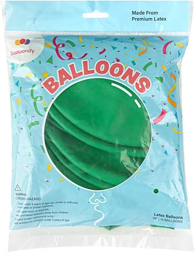 Miniatura 2 de Balloonify - Globos gigantes de 36 pulgadas, 10 globos gruesos, látex fuerte, relleno de helio o aire, globos redondos gigantes verdes, decoraciones