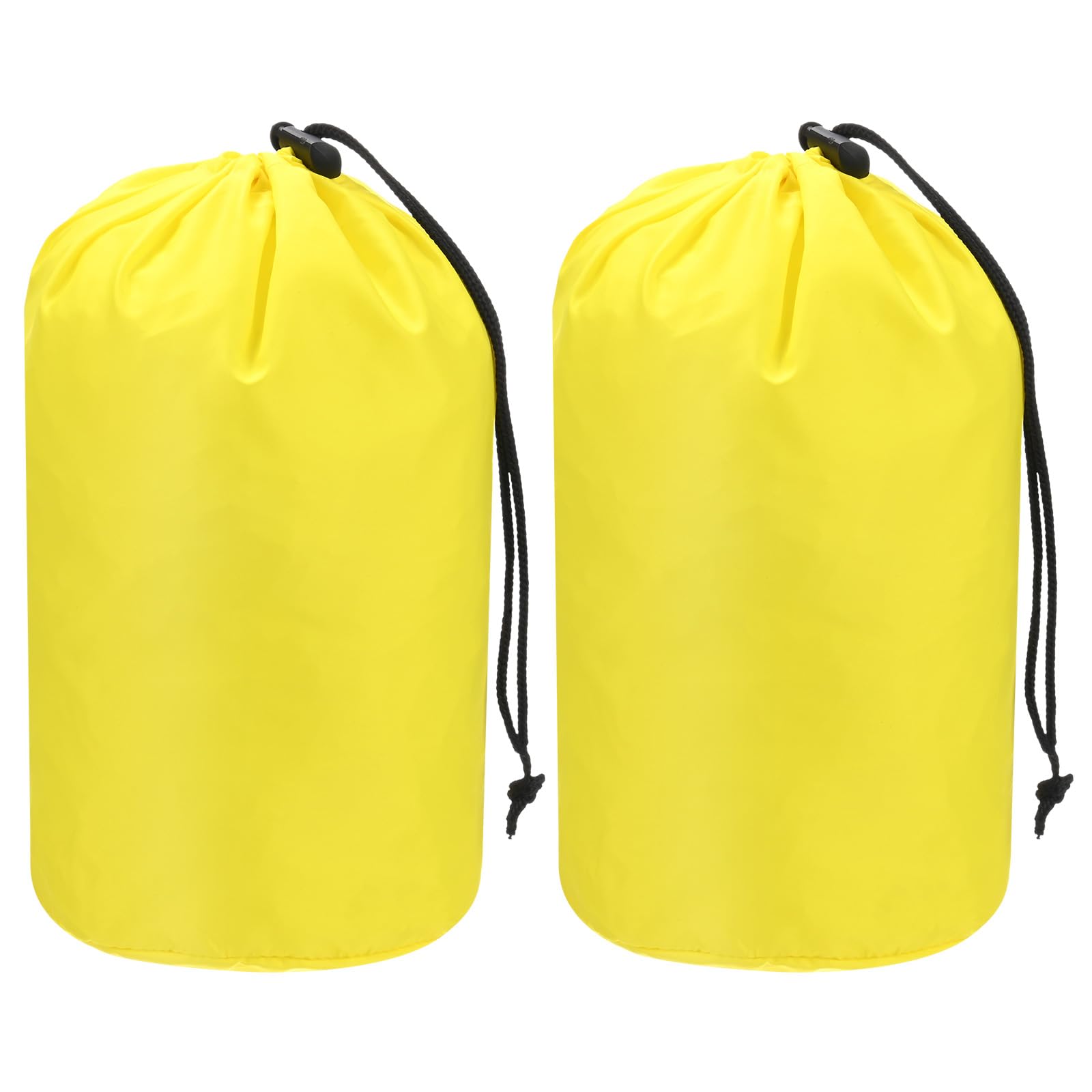 TIXIPEM Stuff Sack [2PCS] - Waterproof Outdoor Storage Sacks Use for Backpacking & Traveling & Hiking - [Yellow-5 x 10 IN/ 13 x 25 CM] Ultralight Drawstring Bags