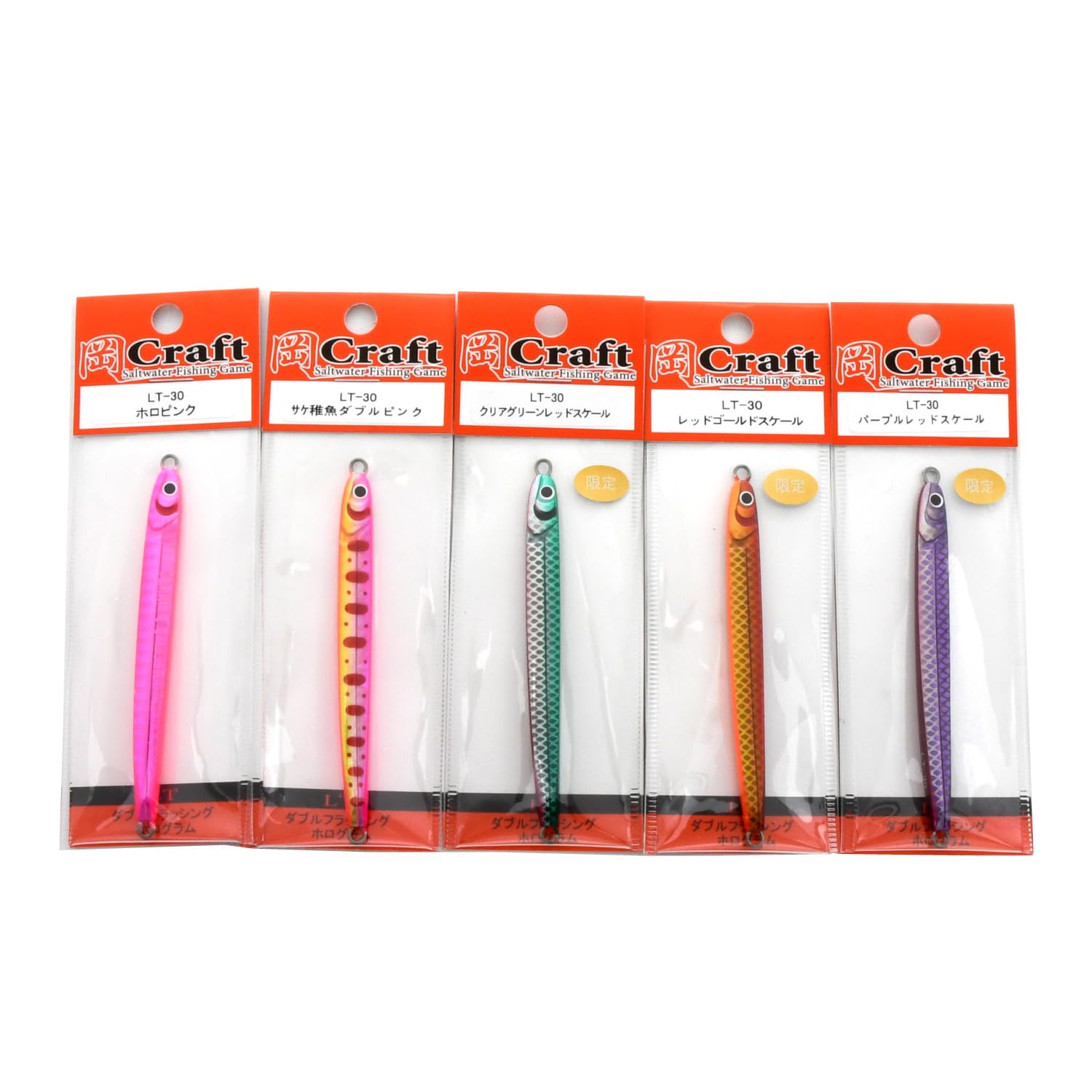 Amazon.co.jp: 岡クラフト ルアー LT-30 5色セット (ホロピンク＆サケ